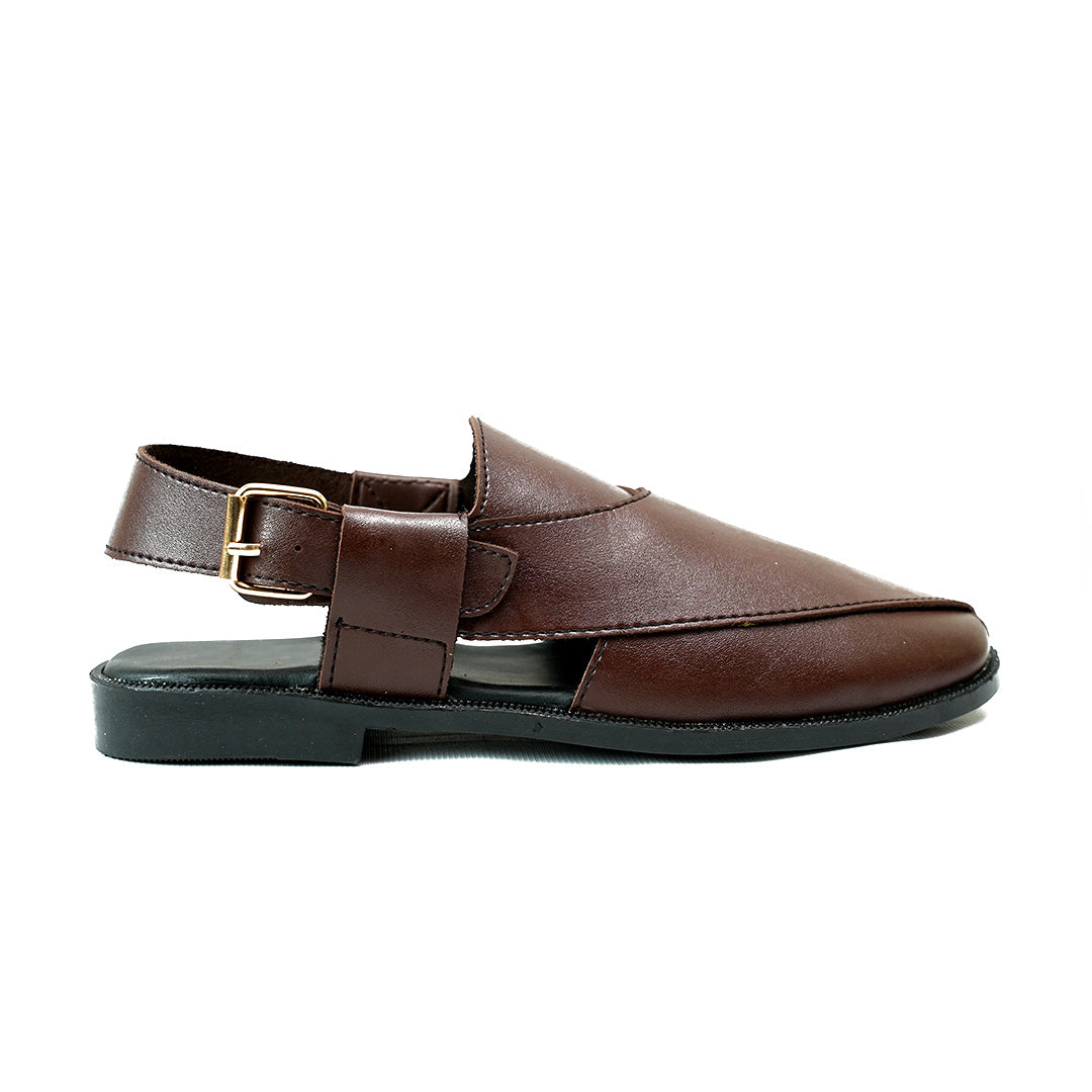 Handmade Leather Casual Brown Peshawari Sandal- SR-074