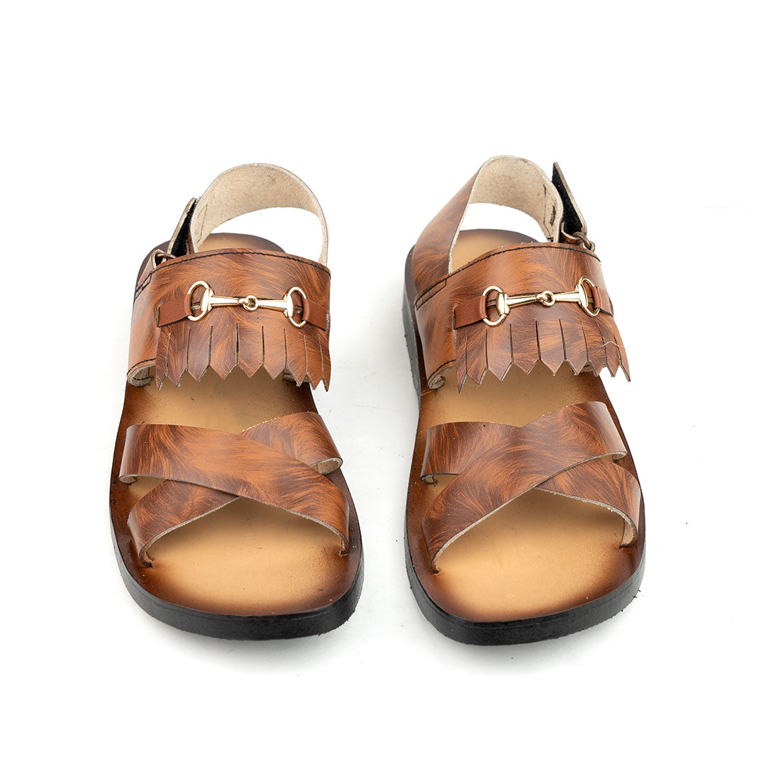 Handmade Leather Classic Brown Sandal - SR-241
