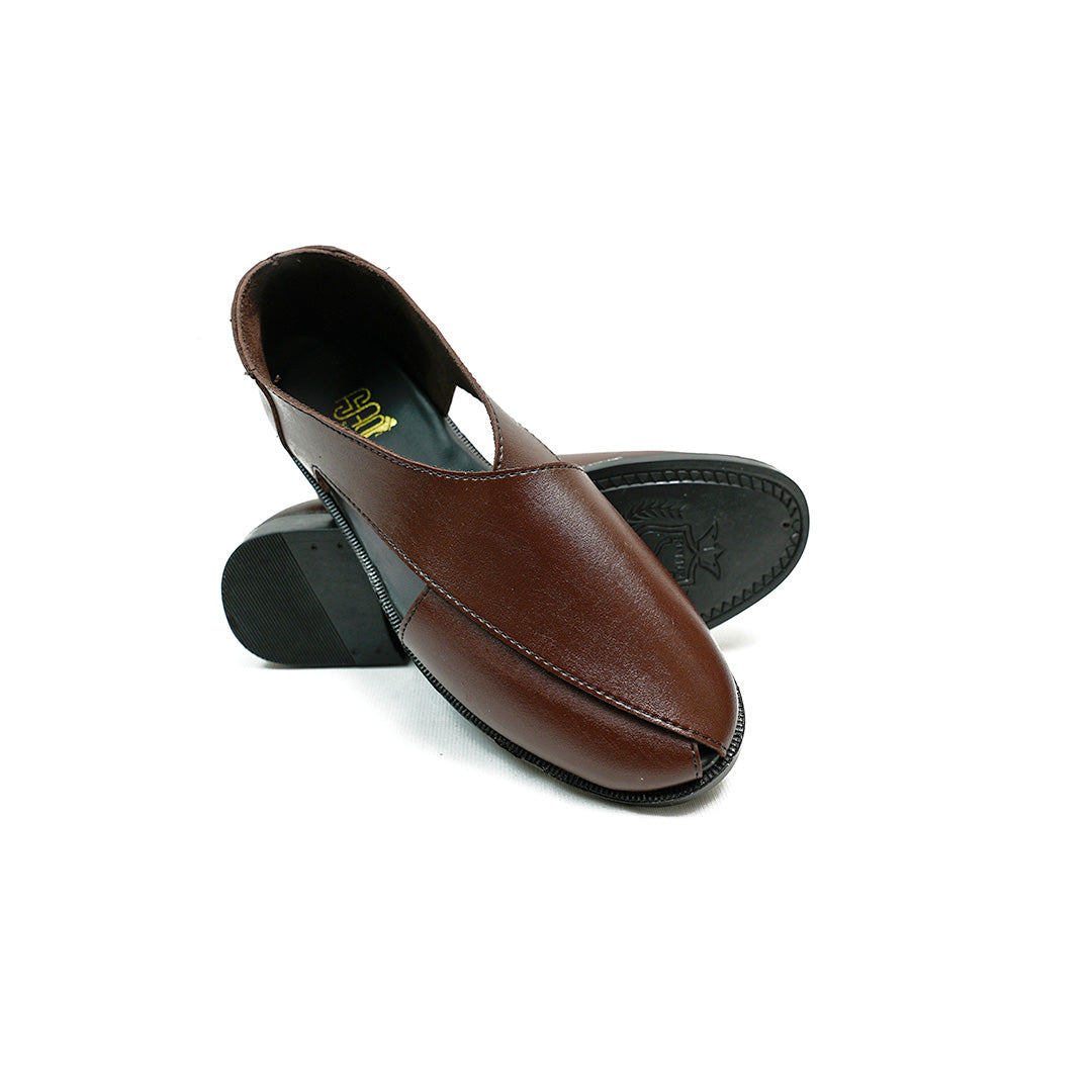 Handmade Leather Casual Classic Brown Sandal - SR-076