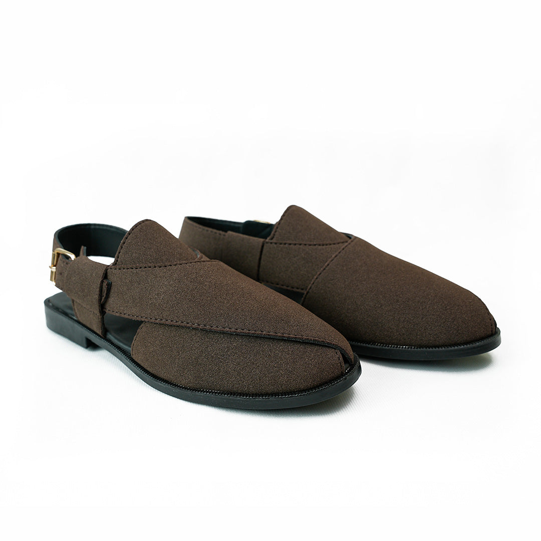 Handmade Leather Classic Brown Sandal - SR-068