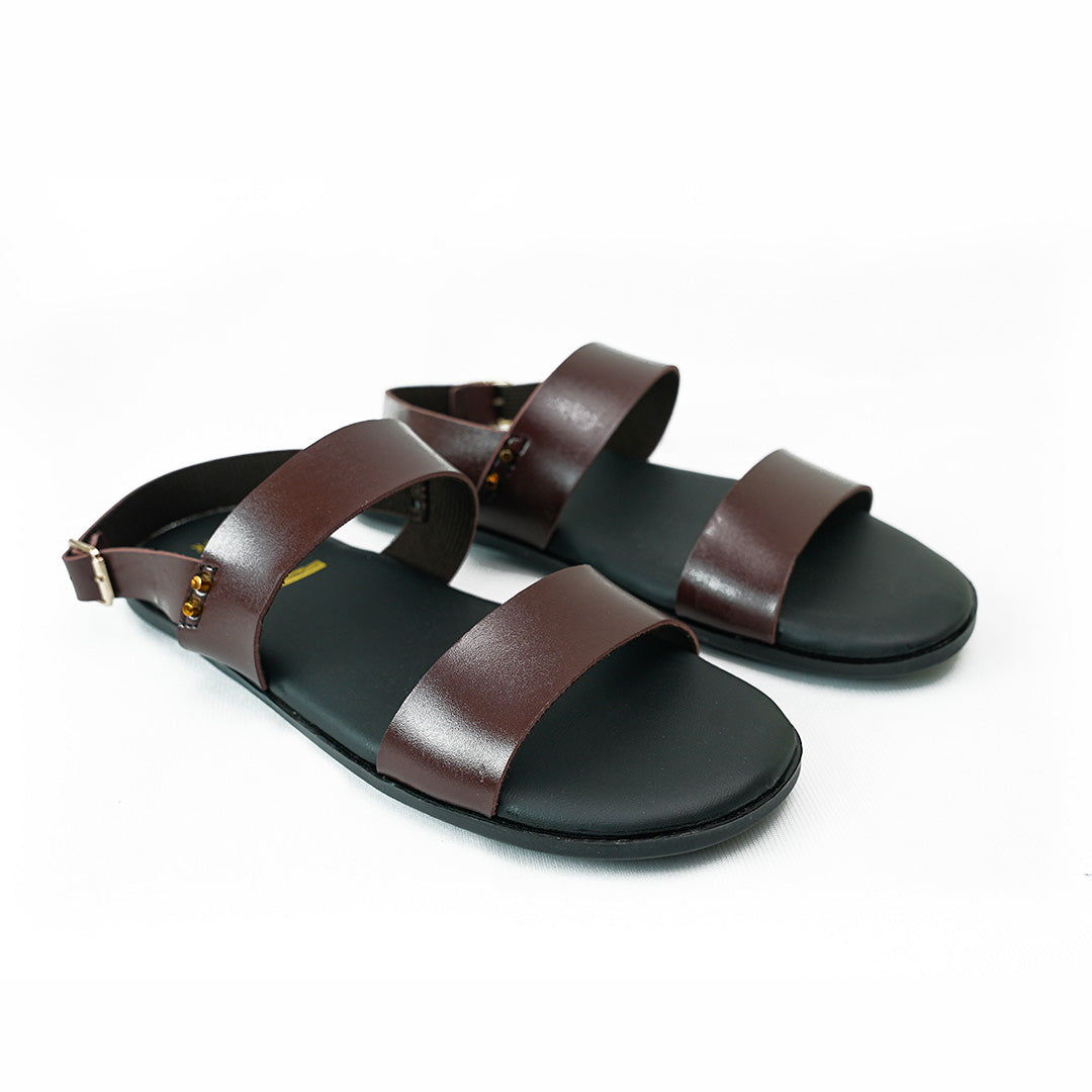 Handmade Leather Classic Brown Sandal - SR-062