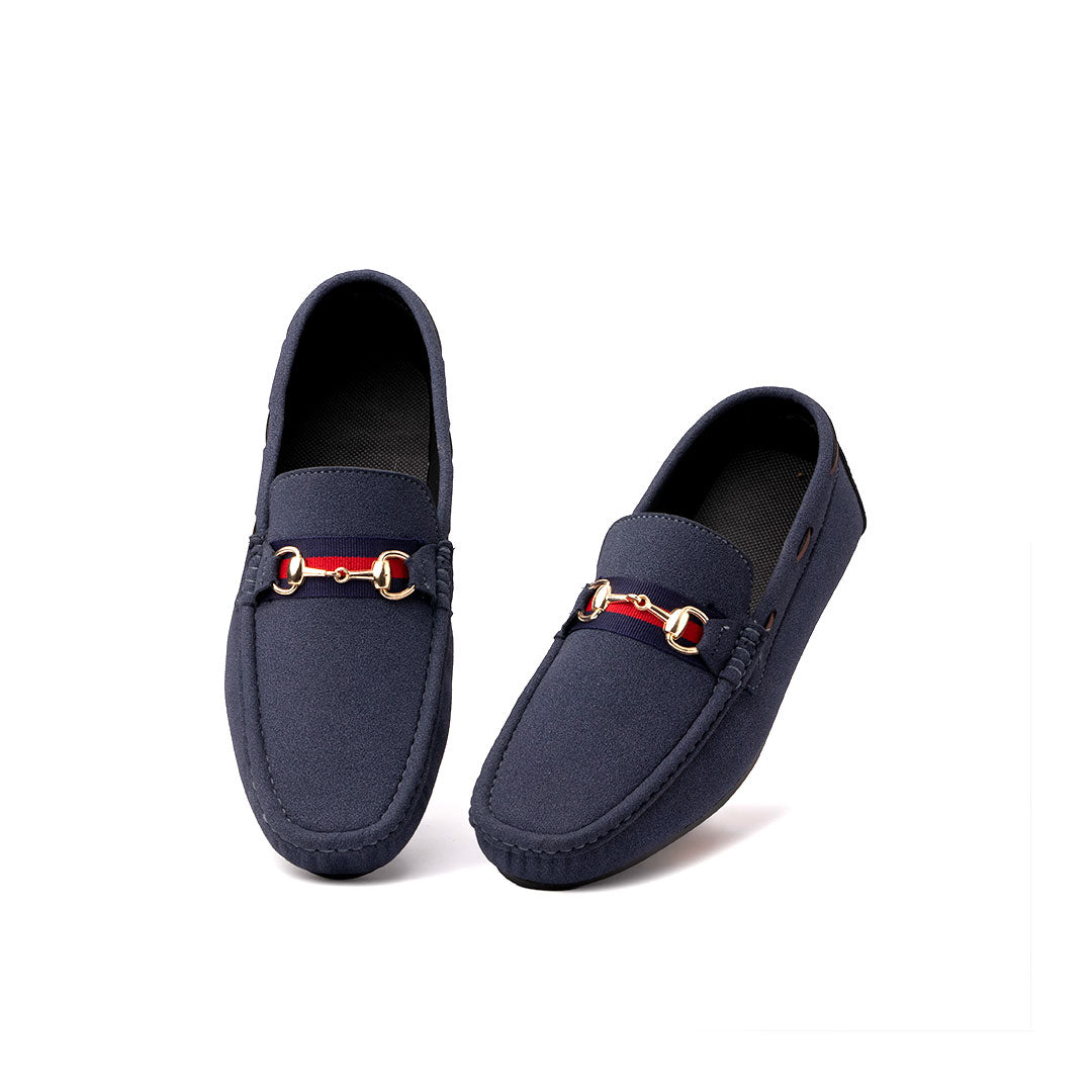 Best Navy Suede Loafer - AY-098