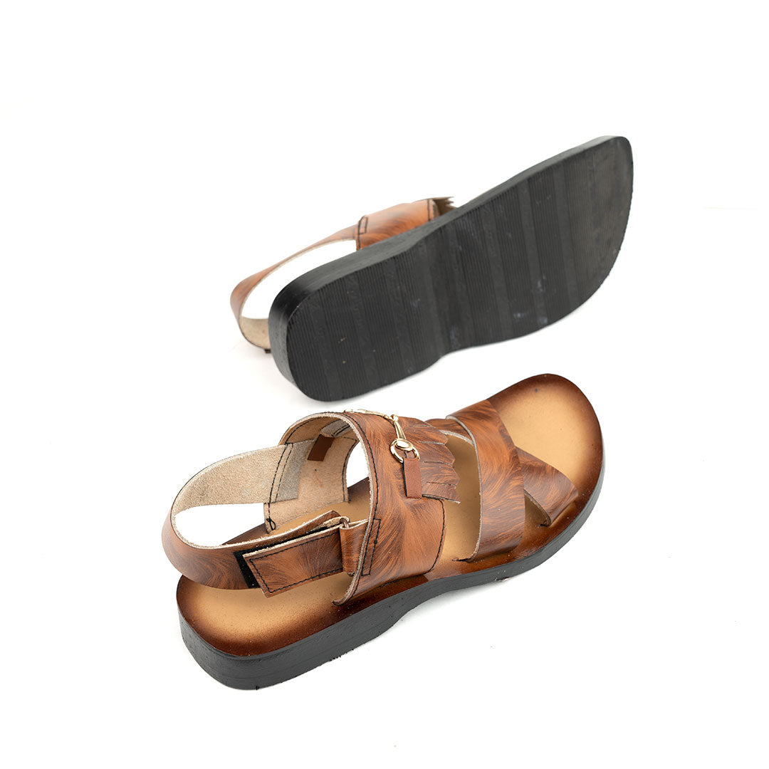 Handmade Leather Classic Brown Sandal - SR-241