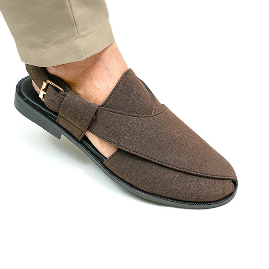 Handmade Leather Classic Brown Sandal - SR-068