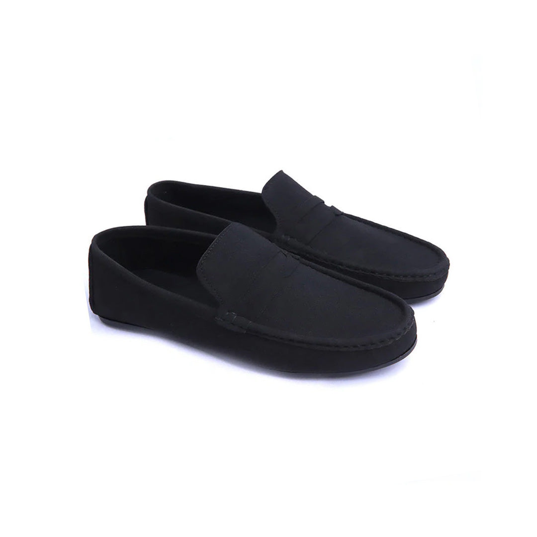 Black Casual Suede Loafers - AY-044
