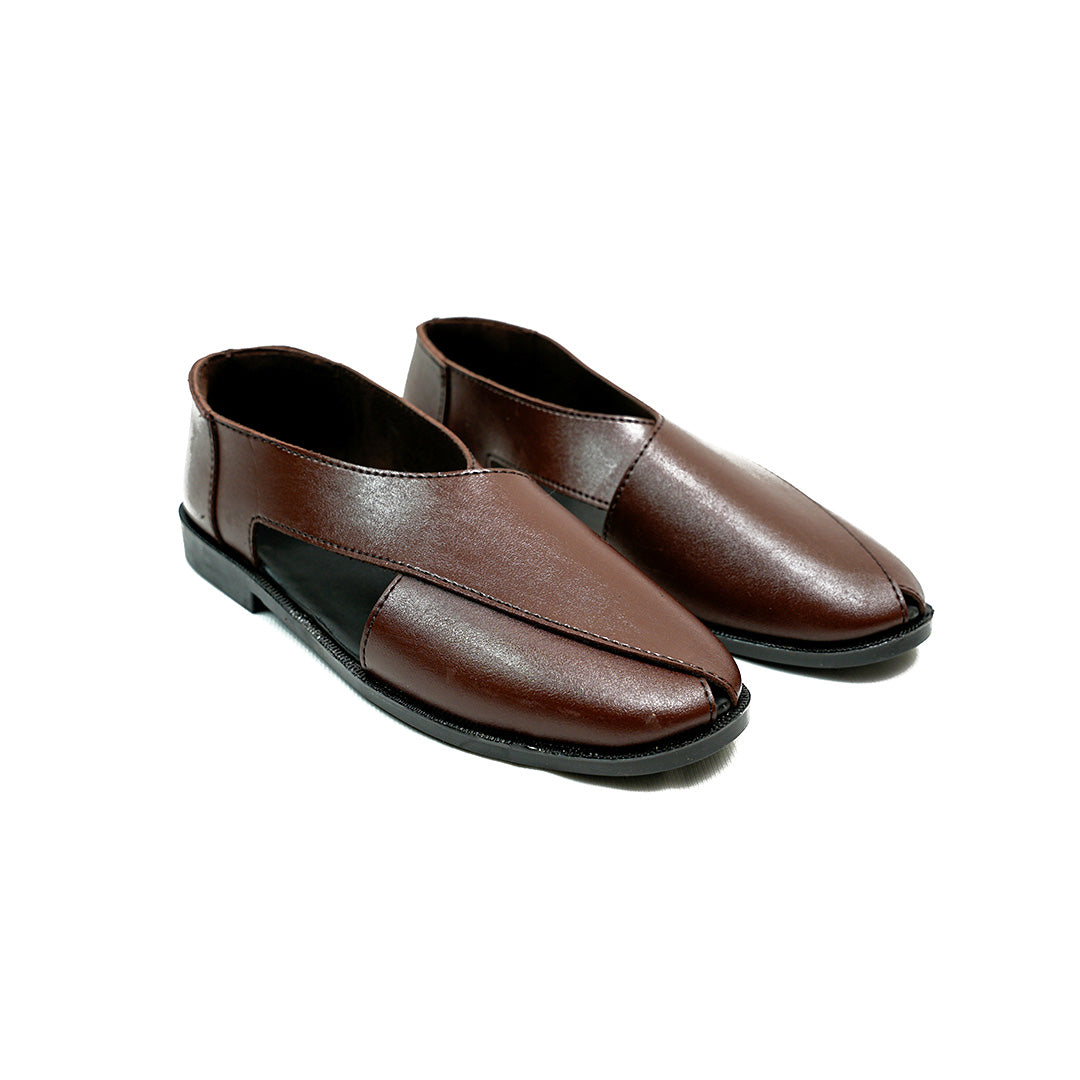 Handmade Leather Casual Classic Brown Sandal - SR-076