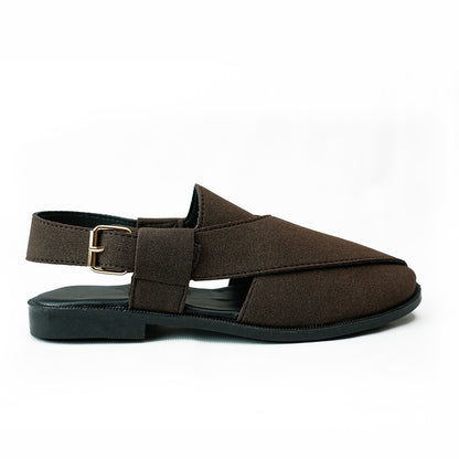 Handmade Leather Classic Brown Sandal - SR-068