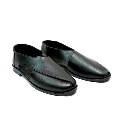 Handmade Leather Casual Classic Black Sandal - SR-077