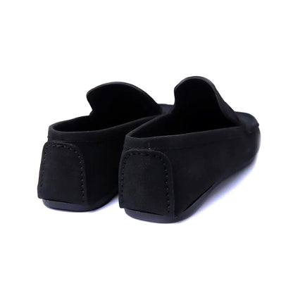 Black Casual Suede Loafers - AY-044