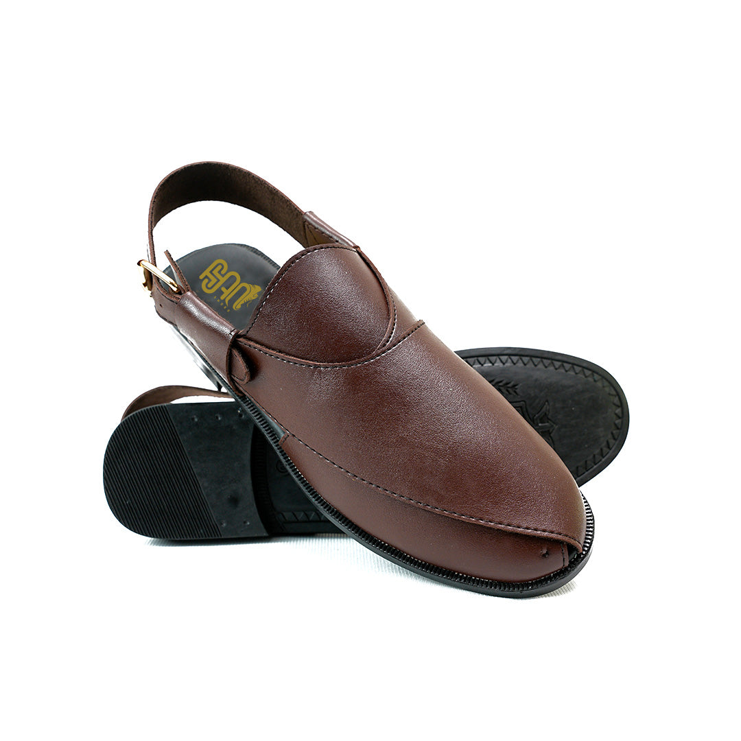 Handmade Leather Casual Brown Peshawari Sandal- SR-074