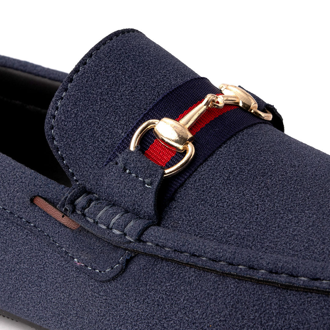 Best Navy Suede Loafer - AY-098