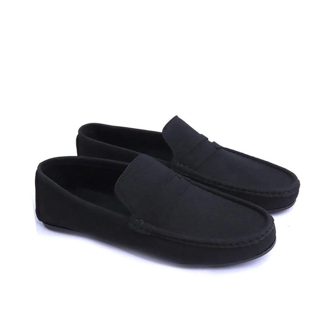Black Casual Suede Loafers - AY-044