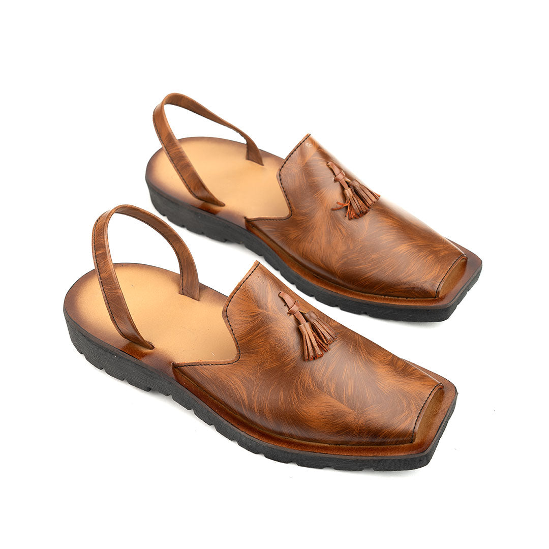Handmade Leather Classic Brown Sandal - SR-242