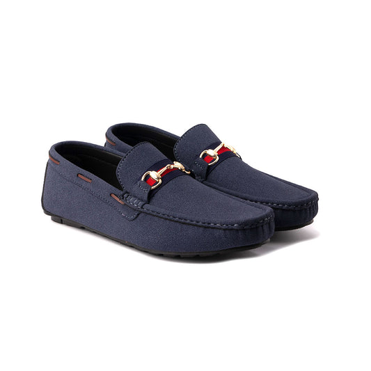 Best Navy Suede Loafer - AY-098