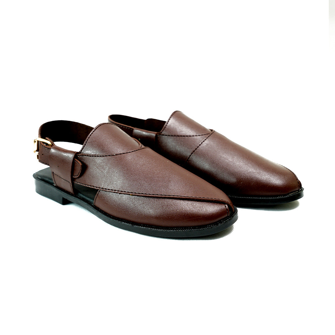 Handmade Leather Casual Brown Peshawari Sandal- SR-074