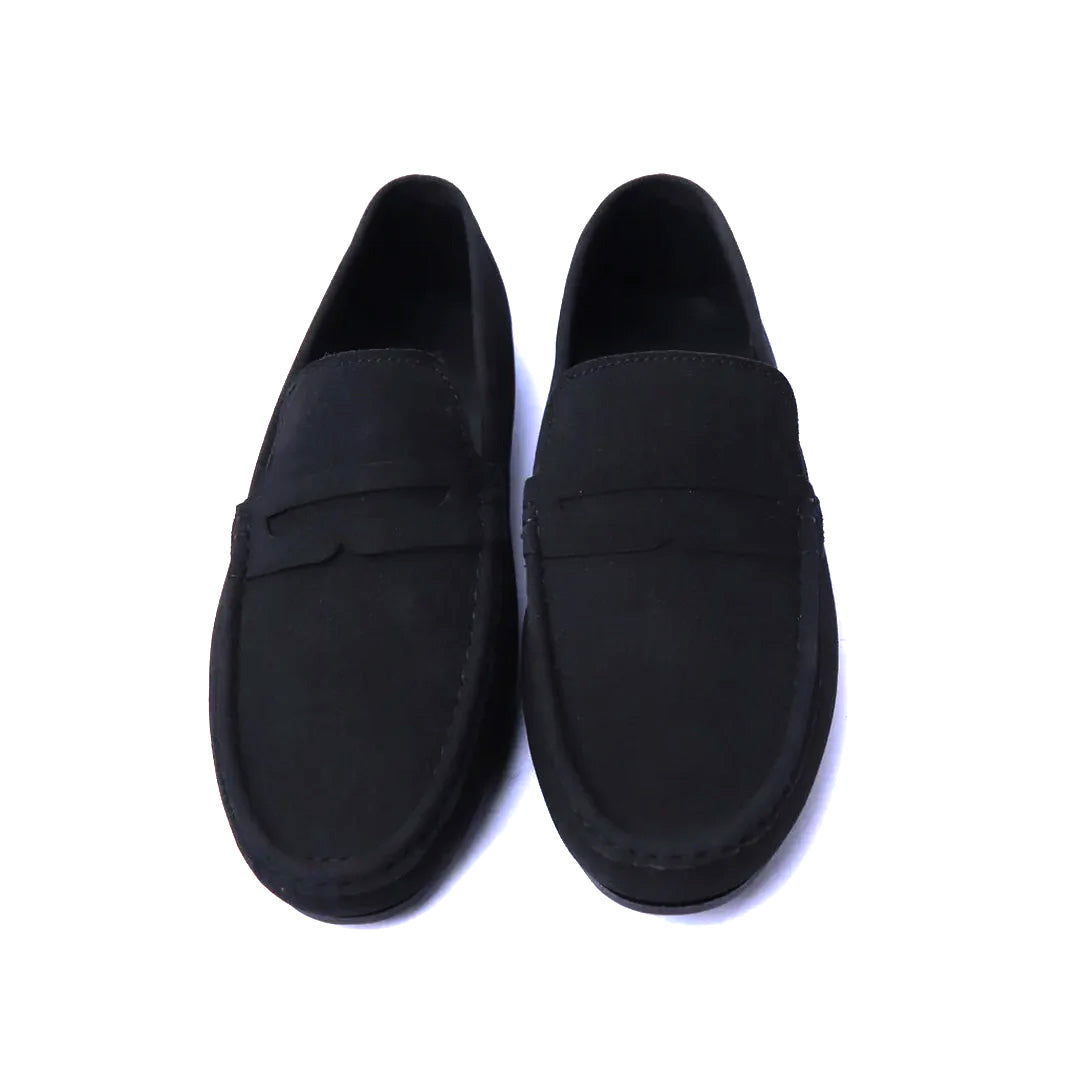 Black Casual Suede Loafers - AY-044