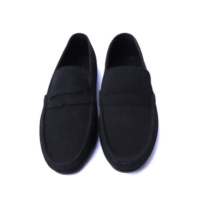 Black Casual Suede Loafers - AY-044