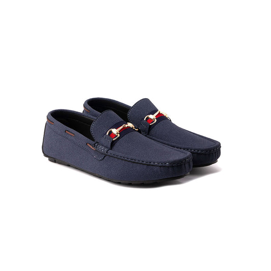 Best Navy Suede Loafer - AY-098