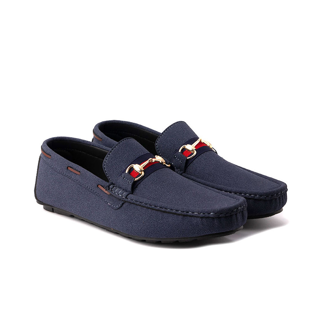 Best Navy Suede Loafer - AY-098