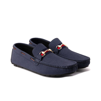 Best Navy Suede Loafer - AY-098