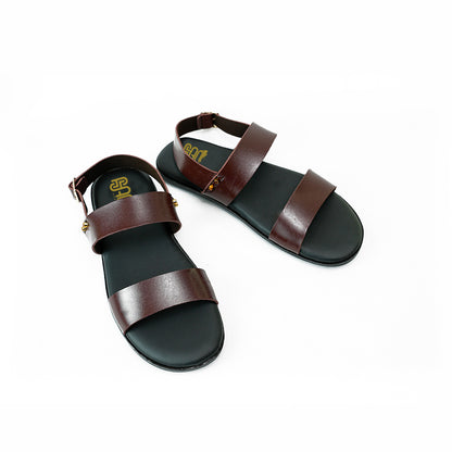 Handmade Leather Classic Brown Sandal - SR-062