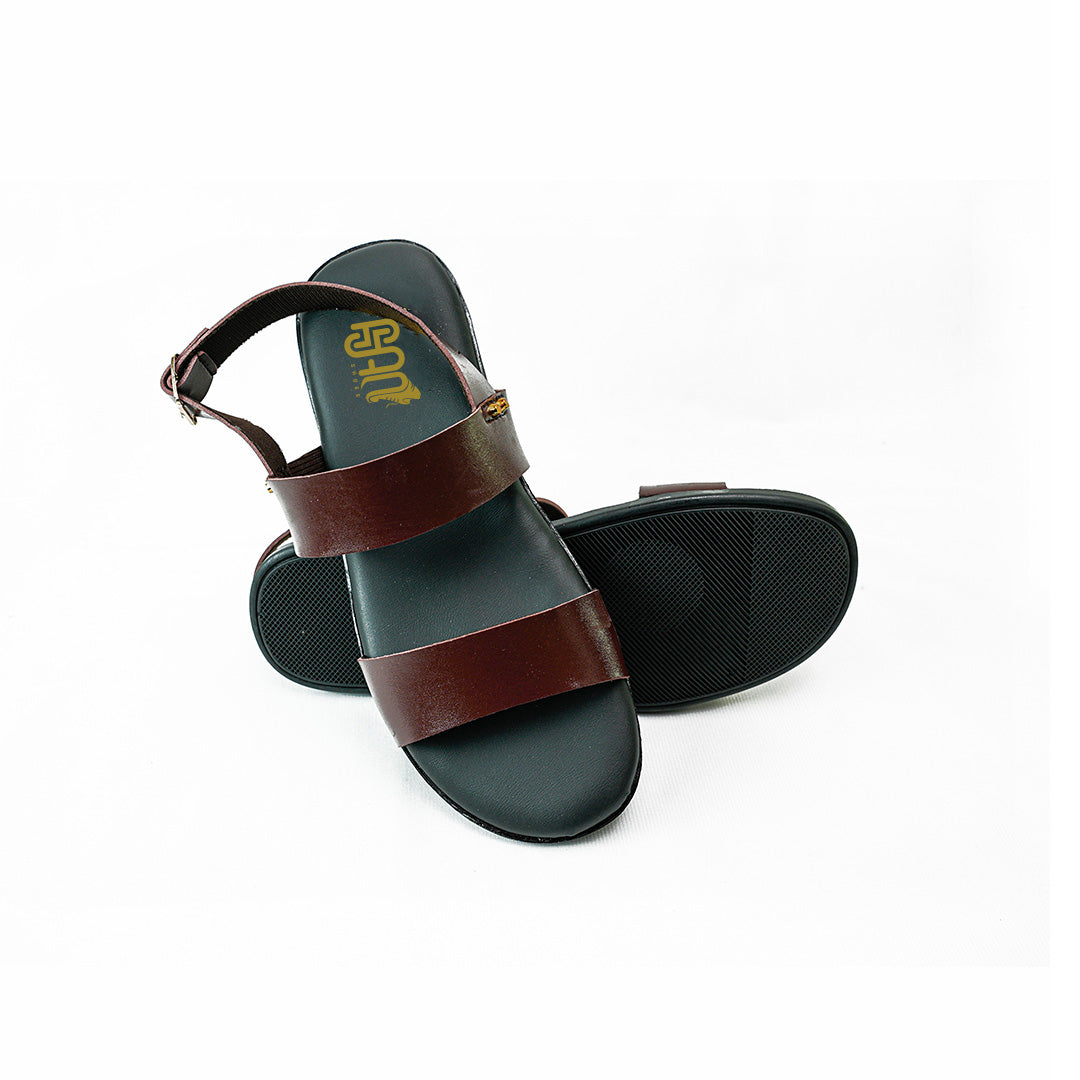Handmade Leather Classic Brown Sandal - SR-062