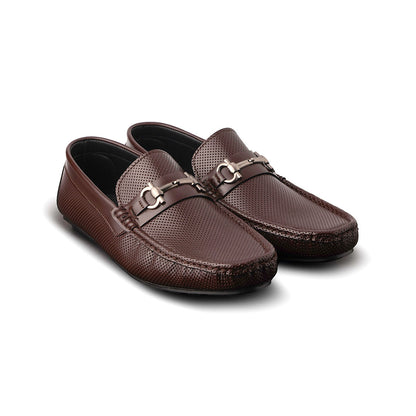 Brown Dotted Driving Moccasins - AY-010
