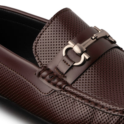 Brown Dotted Driving Moccasins - AY-010