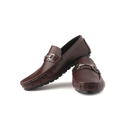 Brown Dotted Driving Moccasins - AY-010